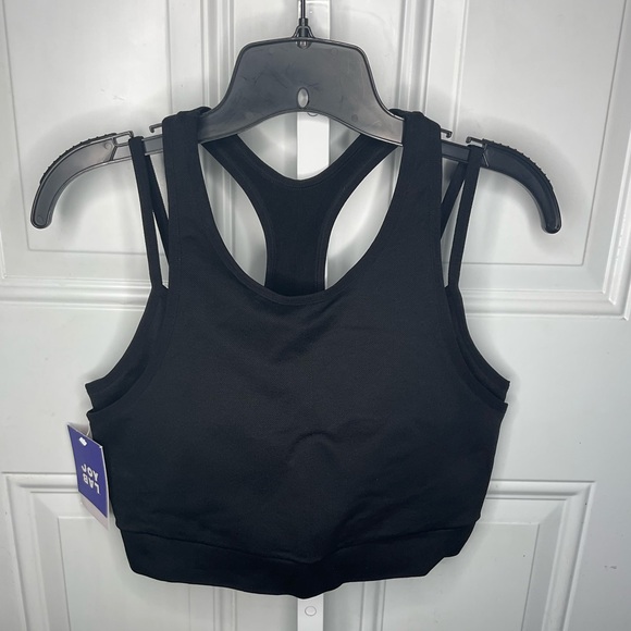 JoyLab Black Racerback Sports Bra - Picture 1 of 4